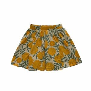 Tea Collection Floral Skirt - Orange and Green